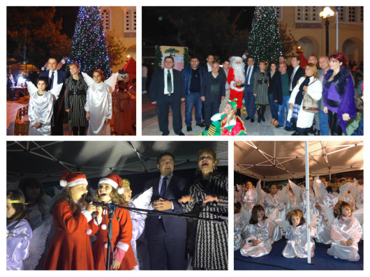 Στιγμιότυπα από τις εκδηλώσεις του Δήμου Αχαρνών για το άναμμα του χριστουγεννιάτικου δέντρου